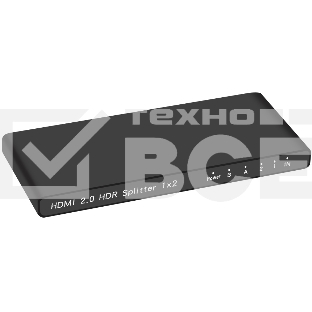 Разветвитель Greenconnect HDMI v2.0, 1x2, 4Kx2K 60Hz / 1080p / 3D, 4:4:4, ультратонкий корпус, серия Greenline, GL-VK2 Greenconnect Разветвитель HDMI v2.0, 1x2, 4Kx2K 60Hz / 1080p / 3D, 4:4:4, ультратонкий корпус, серия Greenline, GL-VK2