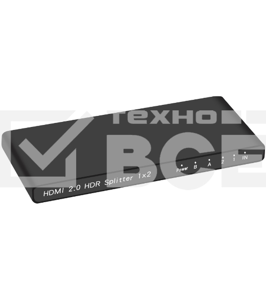 Разветвитель Greenconnect HDMI v2.0, 1x2, 4Kx2K 60Hz / 1080p / 3D, 4:4:4, ультратонкий корпус, серия Greenline, GL-VK2 Greenconnect Разветвитель HDMI v2.0, 1x2, 4Kx2K 60Hz / 1080p / 3D, 4:4:4, ультратонкий корпус, серия Greenline, GL-VK2