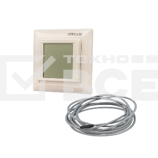 Терморегулятор сенсорный программируемый Rexant RX-421H, бежевый, совместим с Legrand серии Valena