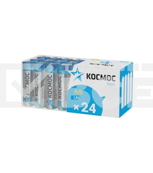 Элемент питания Космос алкалиновый LR6 пласт. бокс (уп.24шт)
