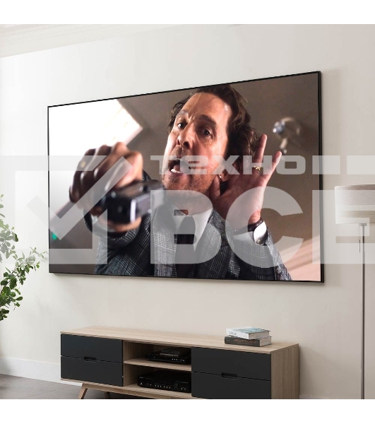 Экран Cinema S'OK Pro 16:9 90' настенно-потолочный,  на раме, 200x113см, рама черная 1см, полотно серый HCG