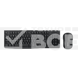 Комплект беспроводной Dareu MK188G Black (черный), клавиатура LK185G (мембранная, 104кл, EN/RU) + мышь LM106G (DPI 1200), ресивер  2,4GHz
