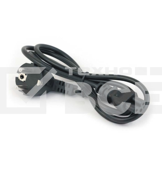 Кабель питания GCR PROF для ноутбука 3.0m, Евровилка угловая - С5, черный, 3*1,0 мм, GCR-54414