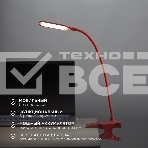 Светильник настольный Click 4Вт, LED, 4000К, диммируемый 3 ступени, заряжаемый, на прищепке, красный Rexant, фото3