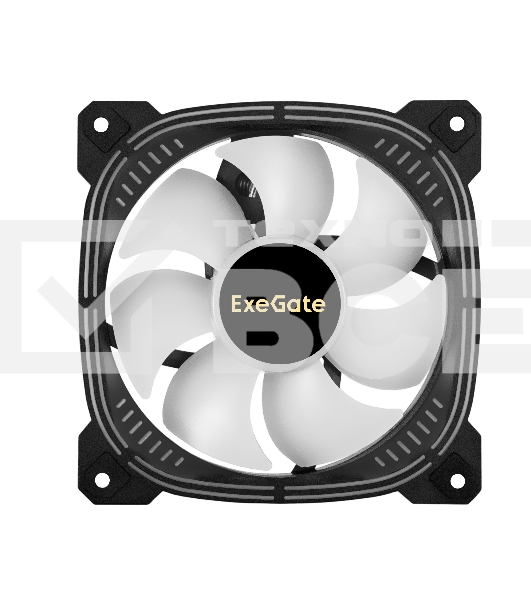 Вентилятор для корпуса ExeGate EX12025H6PSU-PWM.ARGB черный, 120 мм, 1200 об/мин, 33 дБ, 6 pin