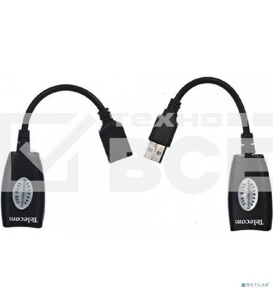 Адаптер-удлинитель USB-AMAF/RJ45, по витой паре до 45m , Telecom <TU824>