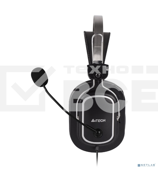 Наушники с микрофоном A4Tech HU-50 черный 2м накладные USB оголовье