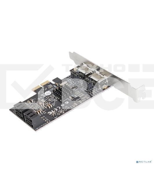 Контроллер ExeGate EXE-504 PCI-E 2.0, SATA3 RAID, 4 int+2 ext (OEM)