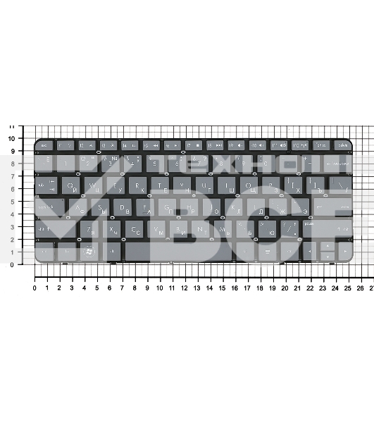 Клавиатура для ноутбука HP Mini 100E темно-серая