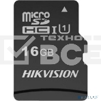 Флеш карта microSDHC 16GB Hikvision HS-TF-C1(STD)/16G/Adapter <HS-TF-C1(STD)/16G/Adapter> (с SD адаптером) R/W Speed 90/12MB/s, фото2