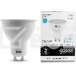 Лампа светодиодная Gauss Elementary MR16 7Вт цок.:GU10 спот 220B 4100K св.свеч.бел.нейт. MR16 (упак.:10шт) (13627), фото2