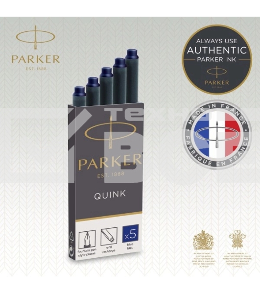 Картридж Parker Quink Z11 (CW1950384) синие чернила для ручек перьевых (5шт)