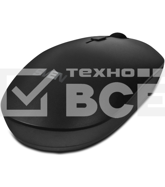 Мышь беспроводная SVEN RX-222W черный, 1800 dpi, радиоканал, Bluetooth, USB, кнопки - 4
