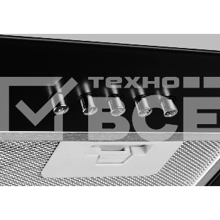 Встраиваемая вытяжка MONSHER ANGERS 40 Noir, ширина 40 см, отвод/рециркуляция, 500 м3/час, механическое кнопочное управление, 3 скорости, светодиодное освещение 1х5 Вт, металлические жироулавливающие фильтры, угольный фильтр KFY (опция), уровень шума 45 д