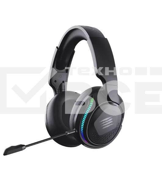 Гарнитура беспроводная игровая Mad Catz P.I.L.O.T. PRO черные (Bluetooth, 2.4 гГц, 3.5 мм jack, RGB подсветка, 50 мм, 930 мА·ч)