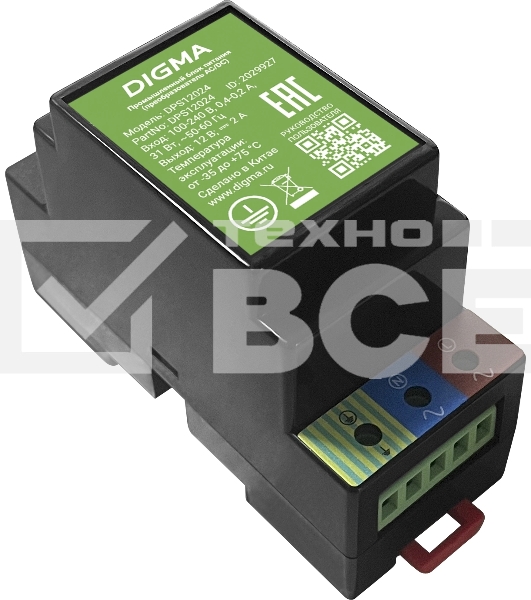 Блок питания AC/DC Digma DPS12024 12В 24Вт