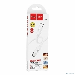 Кабель USB2.0 Hoco Type-C/Type-C, 3А, 60Вт, силиконовая оплетка, X87, 1м, белый, коробка, фото5