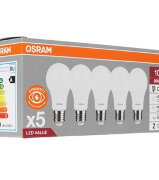 Лампа светодиодная LED Value LVCLP75 10SW/840 шар матовая E27 230В 10х1 RU OSRAM 4058075579927