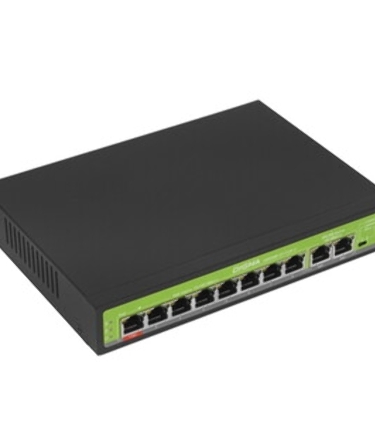 Коммутатор Digma DSP208F-2F-T120 V1, 10×100 Мбит/с, неуправляемый