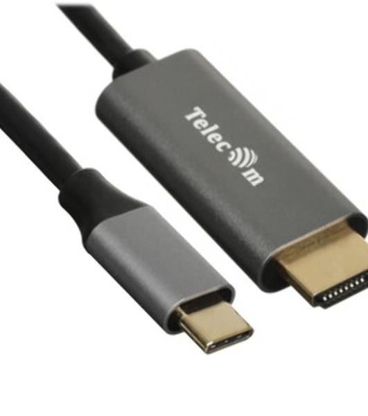 Кабель-адаптер USB3.1 Type-Cm --> HDMI A(m) 4K@60Hz, 1.8m, Telecom TCC008T-1.8M