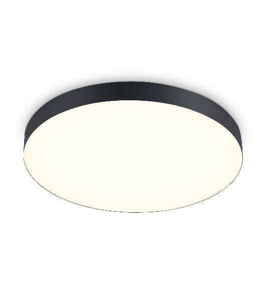 Потолочный светодиодный светильник Ambrella light FV5537 BK черный LED 90W 3000K D600*58 (Без ПДУ)
