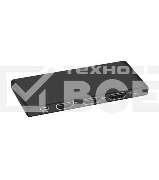 Разветвитель Greenconnect HDMI v2.0, 1x2, 4Kx2K 60Hz / 1080p / 3D, 4:4:4, ультратонкий корпус, серия Greenline, GL-VK2 Greenconnect Разветвитель HDMI v2.0, 1x2, 4Kx2K 60Hz / 1080p / 3D, 4:4:4, ультратонкий корпус, серия Greenline, GL-VK2
