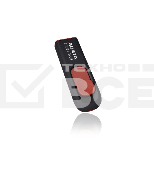 Флеш диск ADATA Flash Drive 32Gb С008 AC008-32G-RKD {USB2.0, Black-Red}