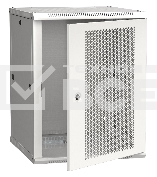 Шкаф монтажный ITK Linea W (LWR3-15U66-PF) 15U 600x450мм пер.дв.перфор. 90кг серый 500мм 200град. 770мм