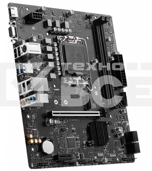 Материнская плата MSI PRO H610M-E DDR4, LGA 1700, Intel H610, 2xDDR4, 4xSATA, 1xM.2, 1xPCIe 4.0 x16, 1xPCIe 4.0 x1, 1xHDMI, 1xVGA, 1xRJ45 1Gb, 2xUSB-A 3.2 Gen 1, 4xUSB-A 2.0, 3x3.5мм, 7.1, mATX