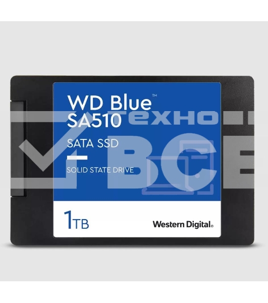 Накопитель SSD WD Blue SA510 WDS100T3B0A, 1Tb, SATA III, 2.5
