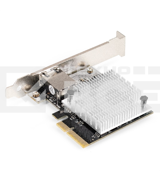 Сетевой адаптер ExeGate EXE-107S (PCI-E x4 v3.0, 1xRJ45, UTP 100Mbps/1000Mbps/2.5Gbps/10Gbps Marvell AQC107S)