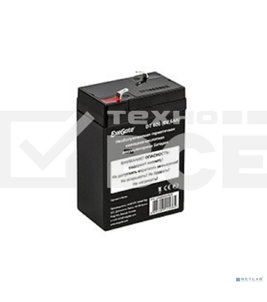 Батарея ExeGate DT 606 (6V 6Ah), клеммы F1