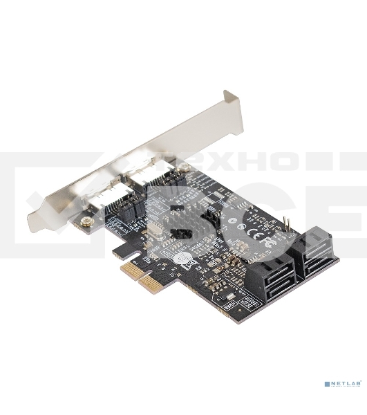 Контроллер ExeGate EXE-504 PCI-E 2.0, SATA3 RAID, 4 int+2 ext (OEM)
