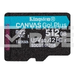 Флеш карта Kingston microSD 512GB microSDXC Class 10 UHS-I U3 V30 Canvas Go Plus 170MB/s, фото2