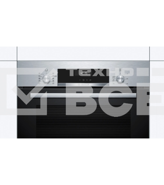 Духовой шкаф электрический Bosch HBJ558YS3Q, 60 см, 66 л, нержавеющая сталь, класс энергоэффективности А, 8 режимов, LCD-дисплей, галогенное освещение, самоочистка EcoClean
