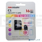 Флеш карта microSDHC 16GB Hikvision HS-TF-C1(STD)/16G/Adapter <HS-TF-C1(STD)/16G/Adapter> (с SD адаптером) R/W Speed 90/12MB/s, фото3