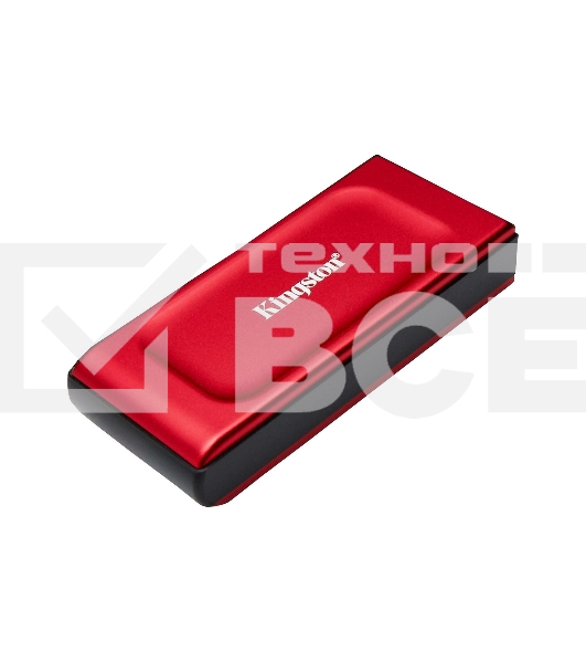 Твердотельный накопитель Kingston External SSD XS1000, 2000GB, Type-C/A, USB 3.2 Gen 2, R/W 1050/1000MB/s, 70x33x14mm, 29g., Red (5 лет)