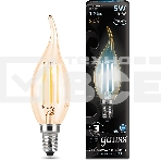 Лампа филам. Gauss Filament 5Вт цок.:E14 свеча 220B св.свеч.бел.нейт. (упак.:10шт) (104801805), фото2