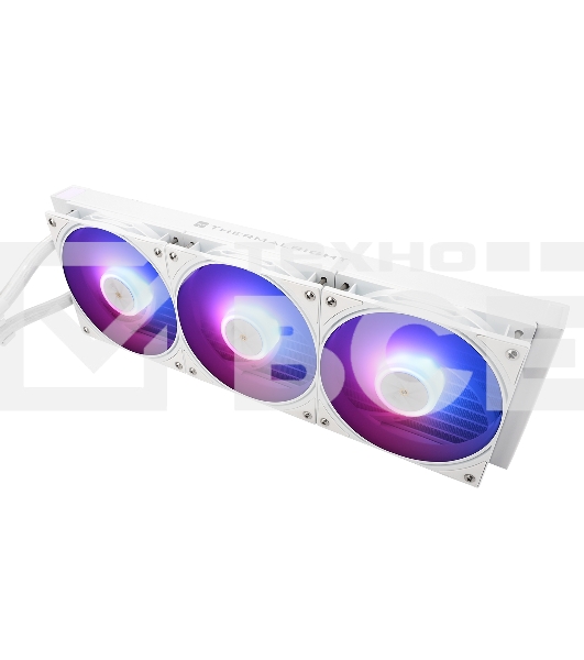 Водяное охлаждение для процессора Thermalright Frozen Warframe Pro 360 White ARGB (360mm, White, ARGB/ Fans: 3x120mm, 70.84CFM, 29.8dBA, 2000RPM/ Pump height 60mm, 23dBA, 3000RPM, Rad thickness 27mm/ S: 1200, 1700, 1851, 2011, 2066, 115X, AM4, AM5)