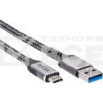 Кабель USB3.2 Gen2, AM->CM, 10Gbs, All Shell 1м VCOM <CU401M-1M>, фото7