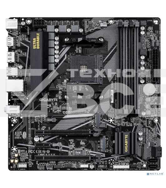 Материнская плата Gigabyte B550M DS3H R2, AM4, AMD B550, 4xDDR4, 4xSATA, 2xM.2, 1xPCIe 4.0 x16, 1xPCIe 3.0 x4, 1xPCIe 3.0 x1, 1xDP, 1xHDMI, 1x1Gb LAN, 4xUSB-A 5Gbps, 2xUSB-A 2.0, 3x3.5 мм, 7.1, mATX