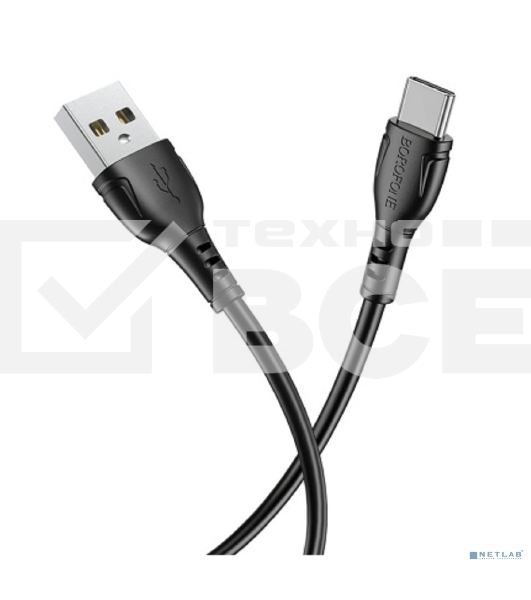 Сетевое зарядное устройство BOROFONE BX51/USB кабель Type-C/1m/3A/черный