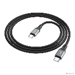Кабель USB2.0 Hoco Type-C/Type-C, 3А, 60Вт, силиконовая оплетка, X86, 1м, черный, коробка, фото6
