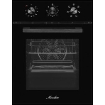 Встраиваемый духовой шкаф Monsher MOE 4563 Noir, электрический, High-Tech, объем 50 л, конвекция, гриль, 3 стекла в дверце, съемные стекла, съемная дверца, телескопические направляющие, черный, фото12