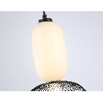Подвесной светодиодный светильник Ambrella light LH11007 BK/FR черный/белый матовый 15W 3000K D220*350, фото4