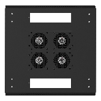 Шкаф телекоммуникационный 19' напольный 42U ExeGate EC-FS-42U.800.1000.V.V.BLACK (19”, 42U, 800x1000x2054mm (ШхГхВ), передняя перфорированная дверь, задняя двойная перфорированная дверь, съемные боковые панели, пыле- и влагозащита IP20, встроенный вентиляционный модуль, 1 полка в комплекте, черный RAL 9004, 3 коробки), фото11