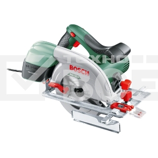 Дисковая пила Bosch PKS 55 А, 1200 Вт зеленый/черный