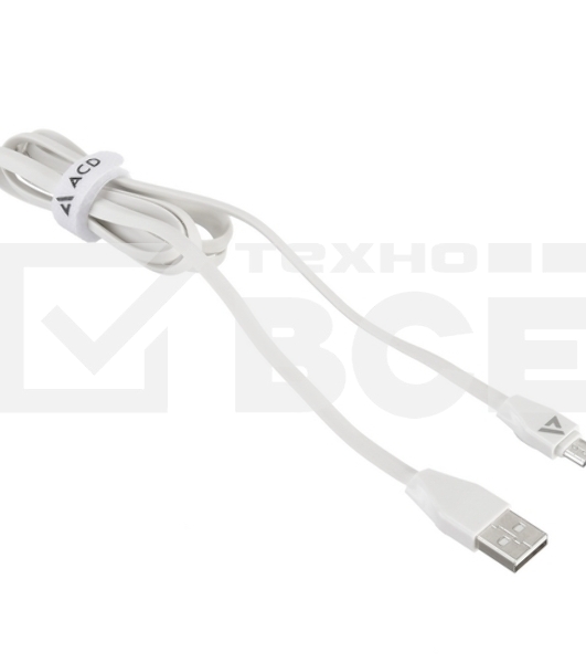 Кабель USB ACD-Life MicroUSB ~ USB-A TPE, 1м, белый (ACD-U920-M1W)