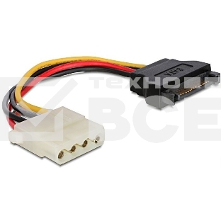 Кабель питания SATA Cablexpert CC-SATA-PS-M, 15см, sata 15pin/molex 4pin, пакет