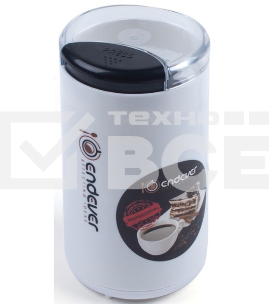 Кофемолка Endever Costa-1053, 250 Вт, 15000 об/мин, вес продукта для помола 100 гр, ABS-пластик, защита от перегрева двигателя